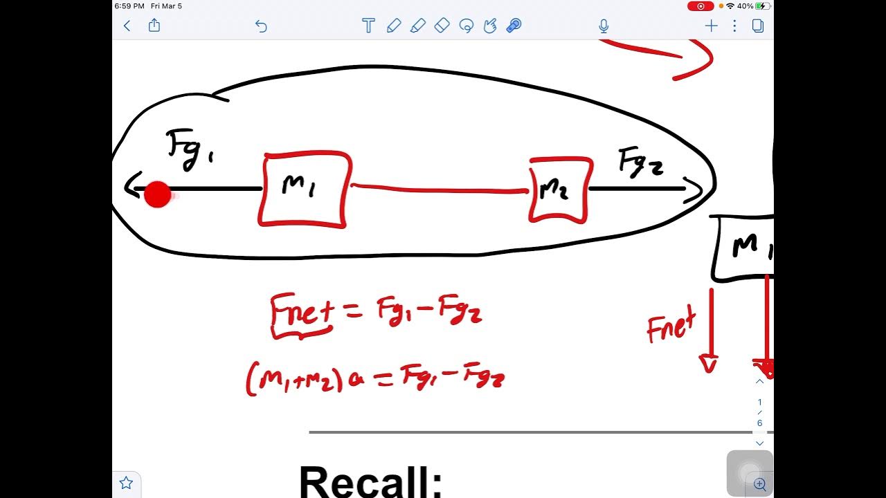 Physics 20 Dynamics 2 mass Pulley System acceleration YouTube
