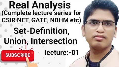 set theory| lecture:01|Real-Analysis|Free lecture # CSIR NET,# GATE,# IIT JAM, # NBHM, TGT, PGT.