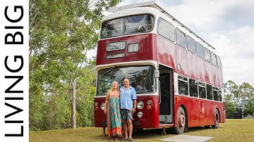 Vintage Double Decker Bus Becomes a Perfect Home on Wheels
