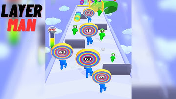 LAYER MAN 3D - Gameplay iOS,Android Walkthrough Pro Game Mobile (Level Up Big Head Man Run)