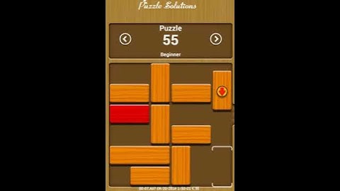 Unblock me Relax mode Puzzle 55 - Walkthrough