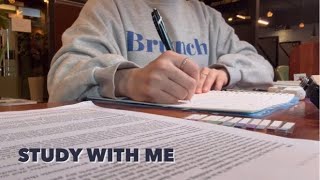 🧡2-HOUR Study With Me library 📑 No music, Real sounds, note taking ASMR 🎧