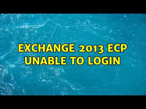 Exchange 2013 ECP unable to login