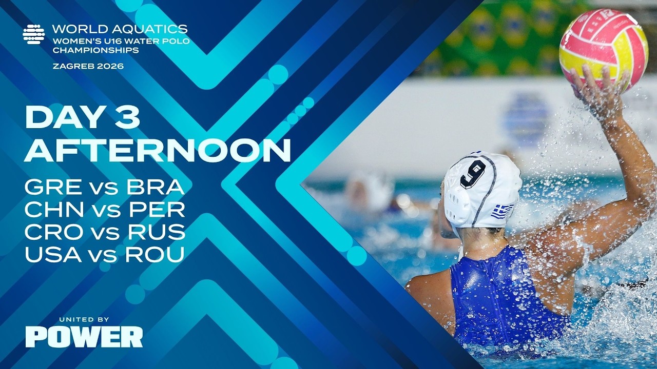 Afternoon Session | Day 3 | League | World Aquatics Women's U16 Water Polo Championships 2026