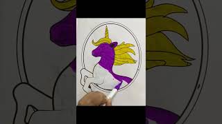 Coloring a unicorn #timelapse #art #coloring #drawing #painting #coloringbook