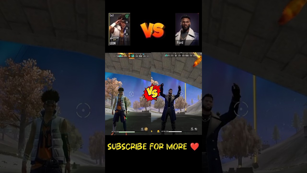 LEON VS FORD 😱 Character Ability Test 🔥||Who Is Best || 