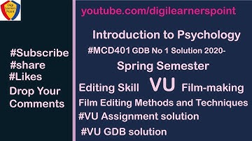 MCD401 GDB No 1 Solution 2020-Spring Semester-VU-Digilearnerspoint