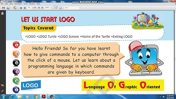 COMPUTER CLASS-3 LESSON-7 (LET US START LOGO) VIDEO-1