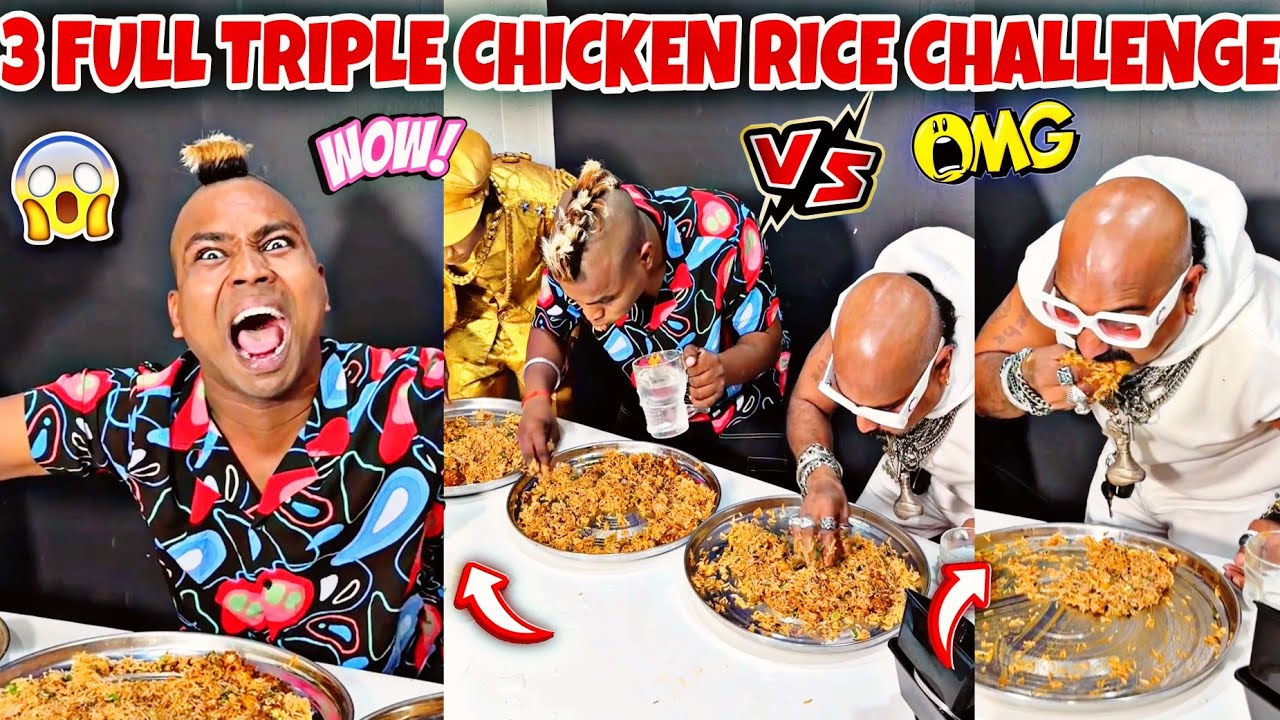3X Triple Chicken Rice Eating Ft. Sunny 😍 - YouTube