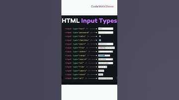 HTML Input Types #coding #trending #html #shortvideo #shortvideo #shortfeed #ytshorts #shorts #viral