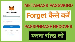 How to Forget Metamask wallet password Metamask passphrase forget ,how to forget metamask passphrase screenshot 3