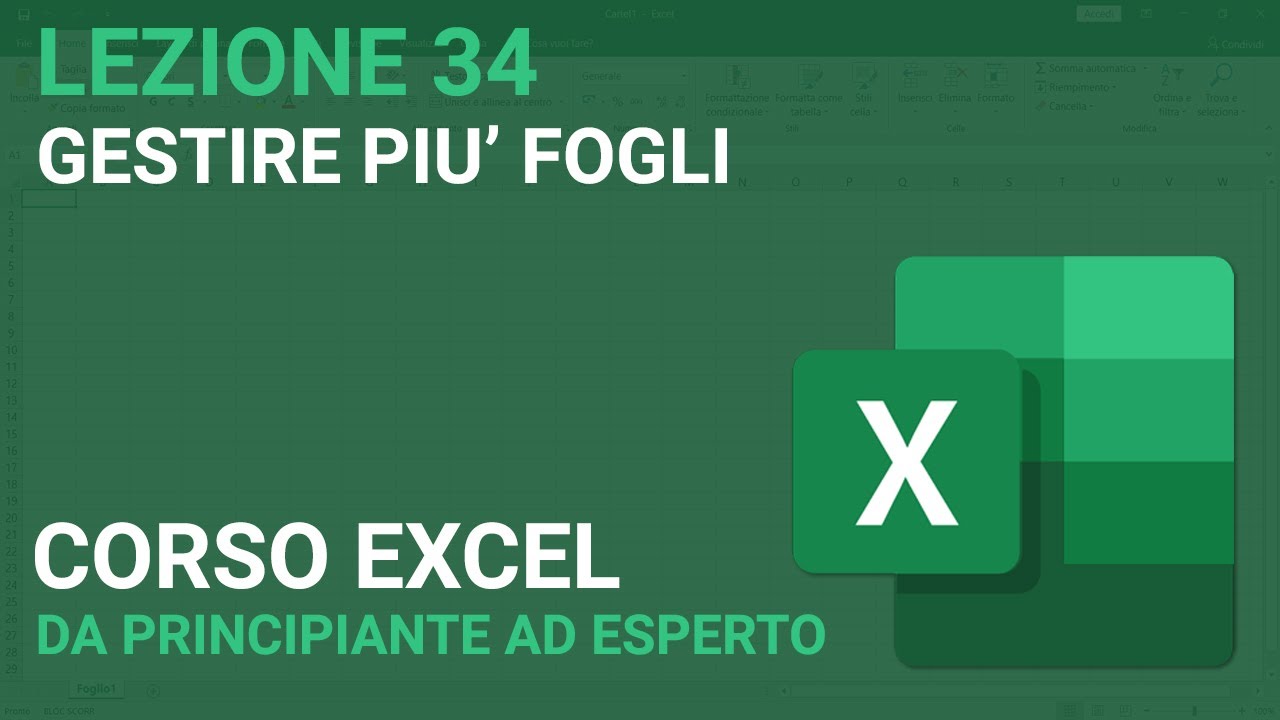 Gestire multipli fogli - EXCEL TUTORIAL ITALIANO 34