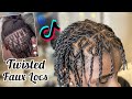 Twisted Faux (Temporary) Locs on Natural Hair for Teen Boys & Men | TikTok Inspired 2 Strand Twist