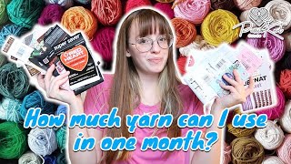 How much yarn can I use in ONE month?