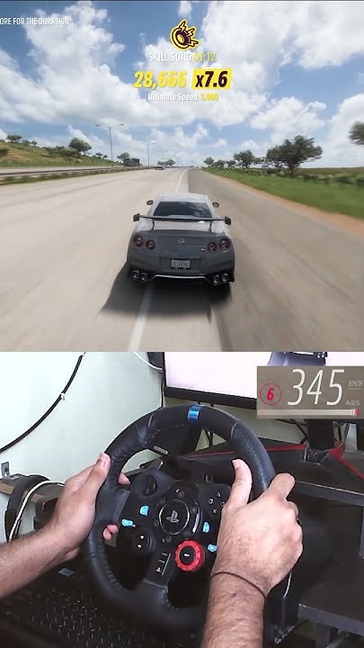 How To Get Ultimate Near Miss Horizon 4 Ultimate Near Miss with Nissan GTR - Forza Horizon 5 - Steering wheel#
