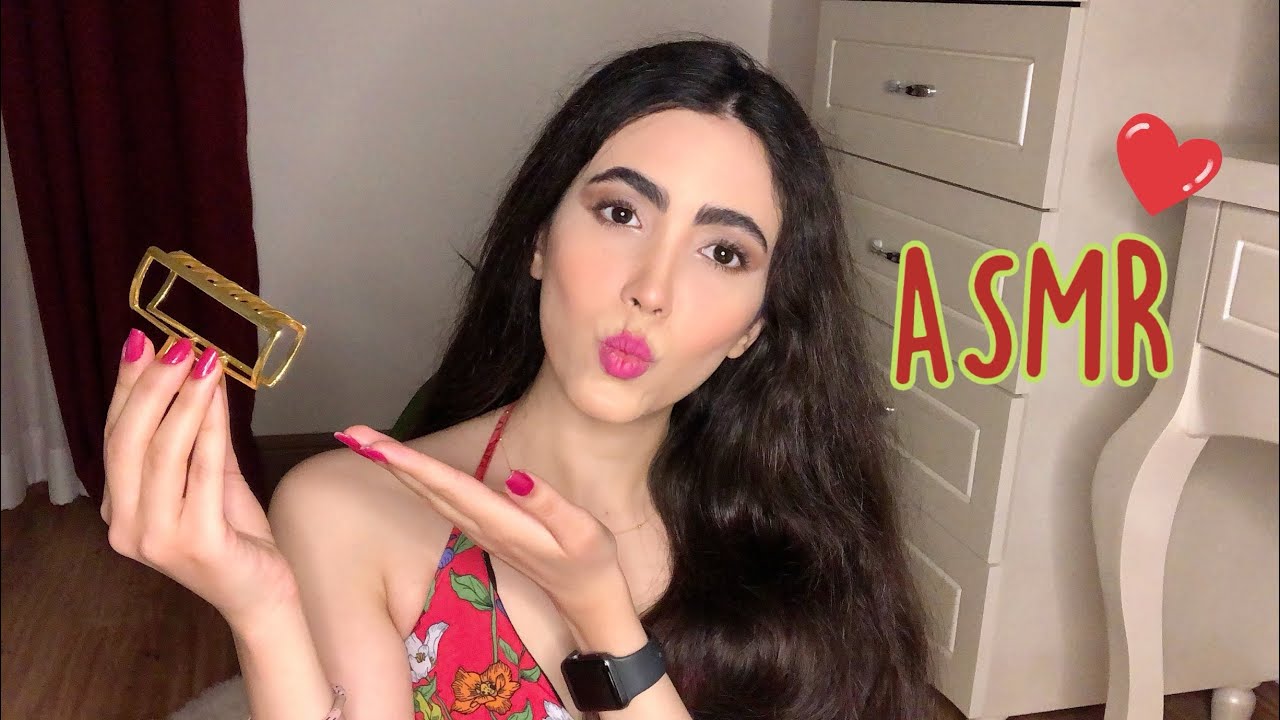 ASMR | Brushing My Hair & Playing with it, Putting My Hair Into High/ Low Ponytails, Braid & Bun 💕