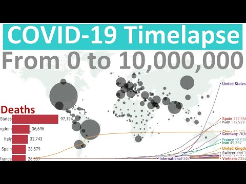From 0 to 10,000,000 cases - Coronavirus (COVID-19) World Timelapse