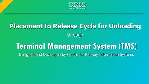 Placement to Release cycle for Unloading/ Delivery & Removal of Rake/ Removal of Consignment.