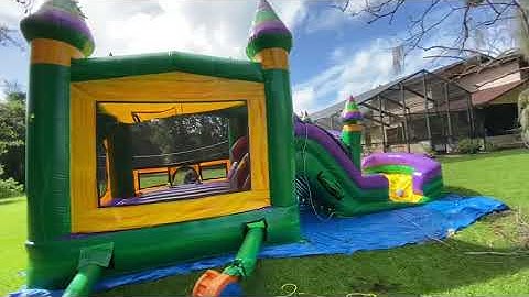 Roll up the bounce house combo inflatable waterslide - August 23, 2020