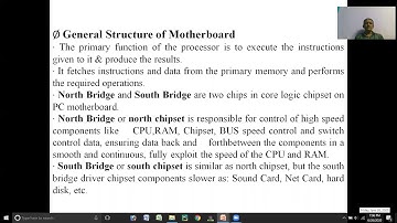 2PUC CS Typical configuration of computer ch  1 components of motherboard part 1 by Changali S G Sir