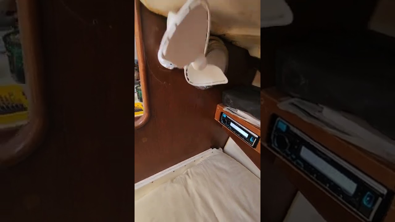 Keeping cool on a Sailboat, windscoop and fan installation.
