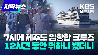 [자막뉴스] 7시에 제주도 입항한 초대형 크루즈…12시간 동안 뭐하나 봤더니 / KBS 2024.05.05.