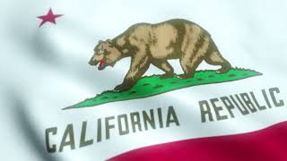 Flag of California Animated Background Loop Animation