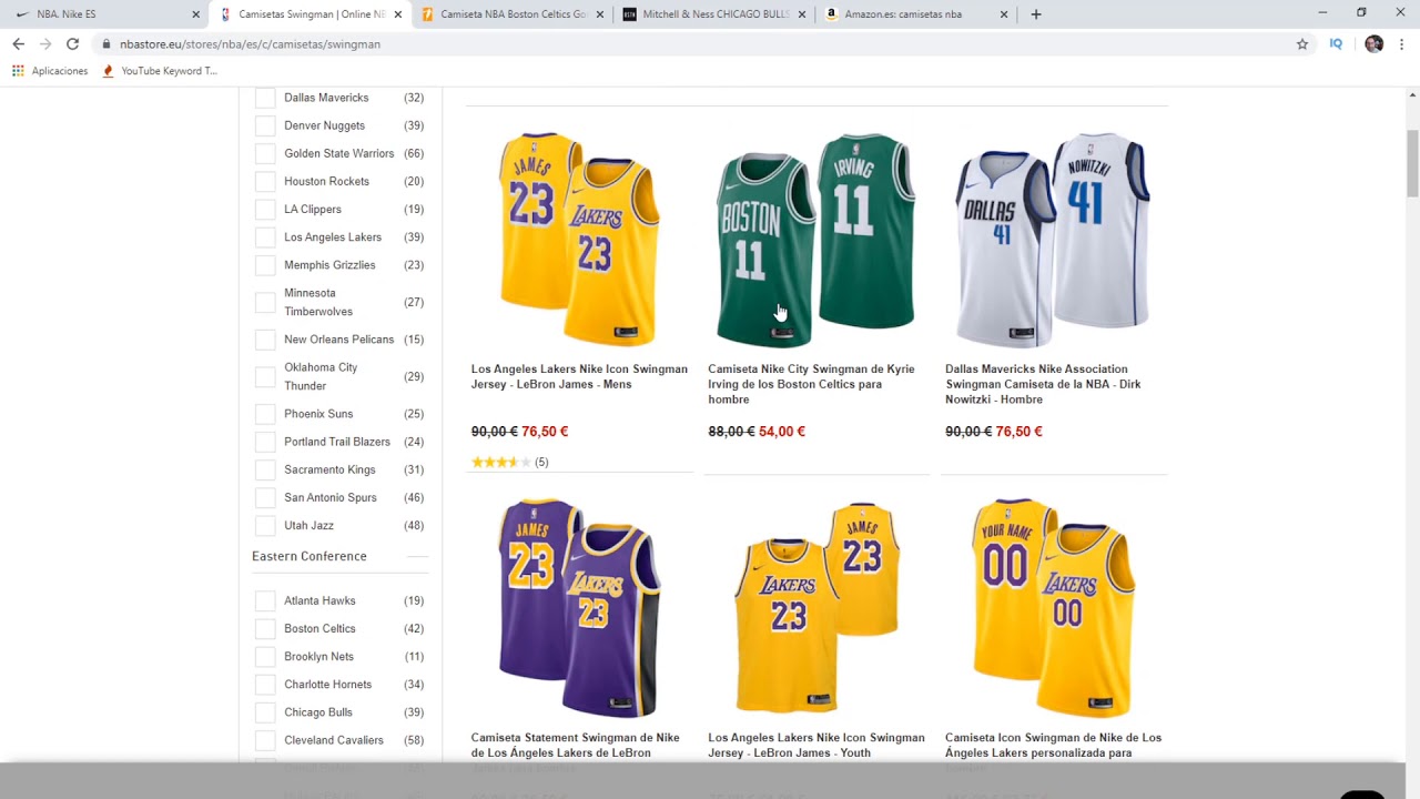 camisetas nba nike baratas