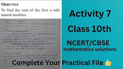 Maths Lab Activity 7 Class 10// Maths Practical// Class 10 Maths Activity Solution// CBSE board
