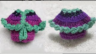 How to Crochet Thread Choli for kanha ji /Laddu Gopal/ BAL Gopal /2no.