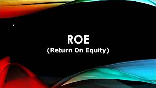O que é ROE? Como CÁLCULO e PARA que SERVE? O que é ROE? Como CÁLCULO e PARA que SERVE?