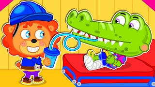 لا تلعب في موقع البناء رسوم متحركة اطفال شبل الأسد