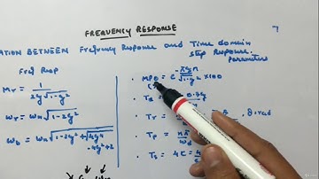 Relation Between Time Domain and Frequency domain Parameters - Control Systems