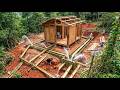 Timelapse : Building a Unique Toilet House on a 2000M Mountain Peak with Primitive Tools