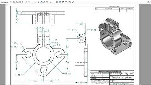 Solid Edge 2023 Tutorial - Exercise 1   (Updated)