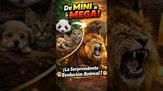 De Mini a Mega: ¡La Sorprendente Evolución Animal!" 🐾✨ #shorts #animales #curiosidades #naturaleza