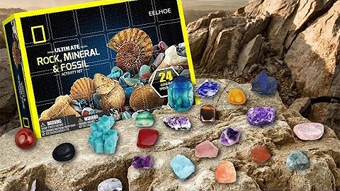 Nat Geo Knockoff Rock And Mineral Advent Calendar. #fossil #science