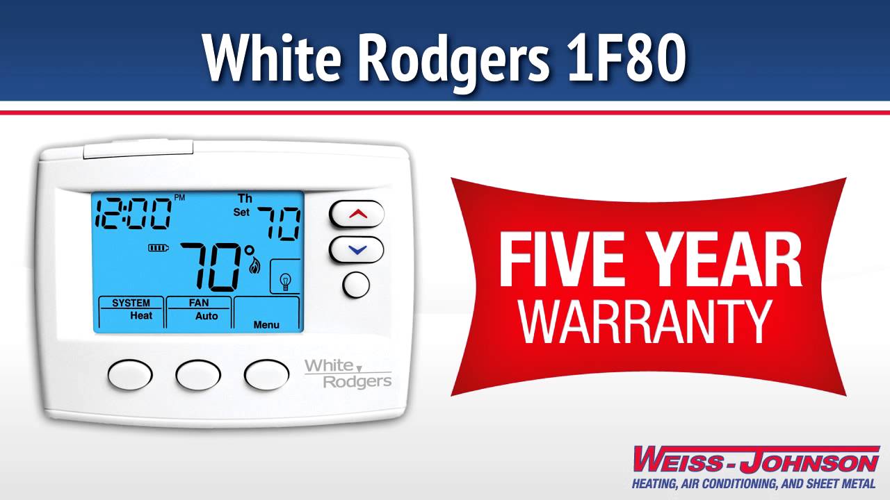 White Rodgers 1F80 Single Stage Programmable Thermostat - YouTube
