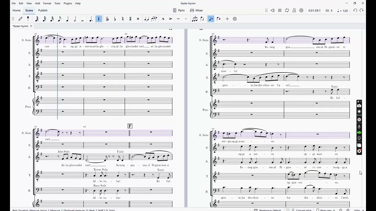 Easter Hymn from Cavallera Rusticana – Solo/Soprano Practice Video