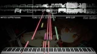 🎶 Touhou - Nanahira - Shinchoku Doudesu Ka | 66,666 Notes | Black MIDI / Piano