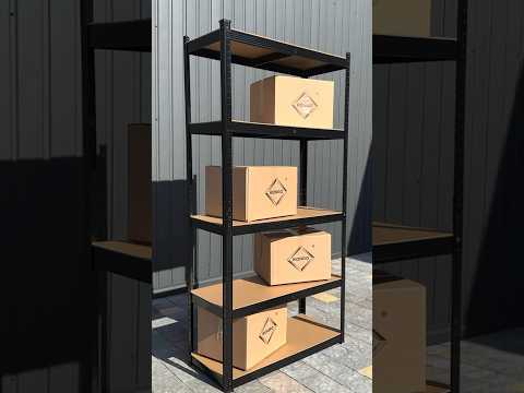 Стелаж металевий для офісу з 5 полицями 180x90x40 Siker GoodTool G9040 / Поличні стелажі для дому, видео 1