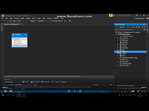 Visiual Studio 2017 - Asp.Net MVC 5 - Connect to SQL Server Database - Data and show in a view