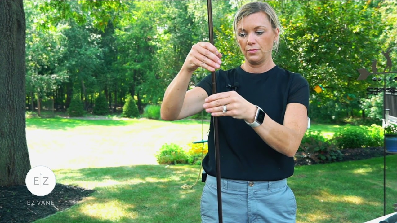 How to install a weathervane garden rod mount