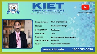 B.Tech_Civil_06Sem | Population Forecasting Methods | Environmental Engineering