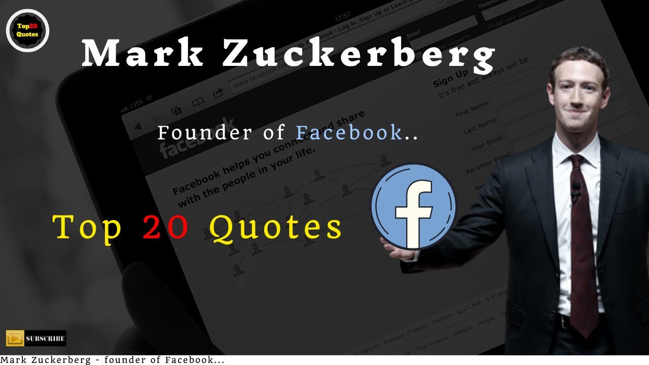 Mark Zuckerberg Top 20 Quotes / Motivational Speech