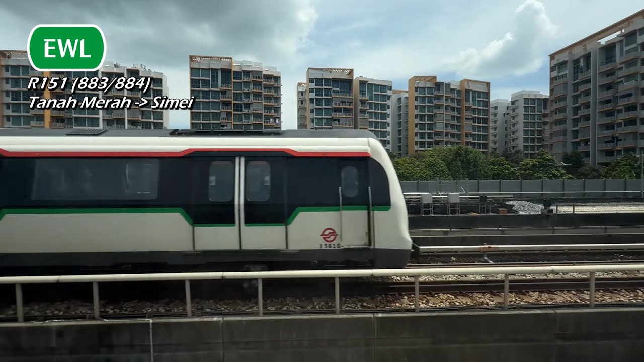 Staris R151 (TSR partially lifted) SMRT - ALS R151 (883/884) (Tanah Merah » Simei ...