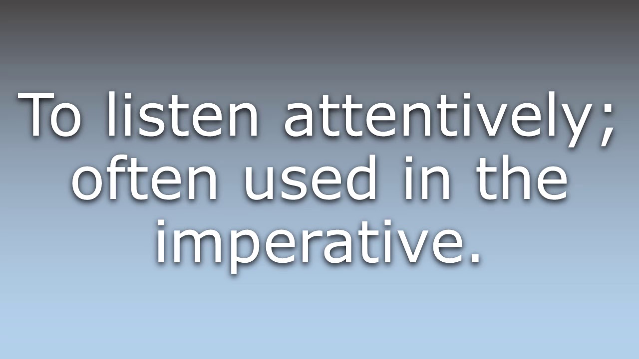 What does Hark mean? YouTube