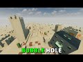 All omega cube holes in realistic minecraft village  in teardown