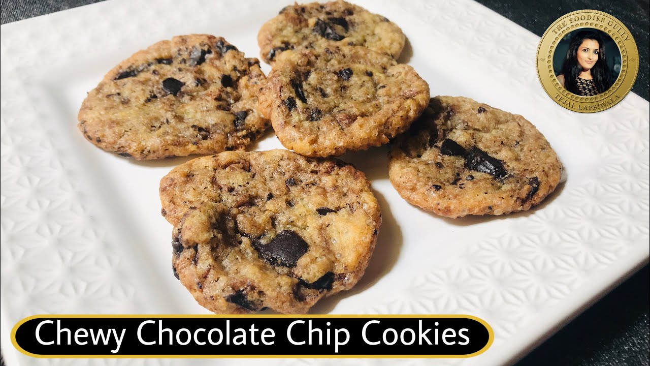 Chewy Chocolate Chip Cookies Recipe |Eggless Chocolate Cookies Without Oven|Easy Choco Chip Cookies | The Foodies Gully Kitchen
