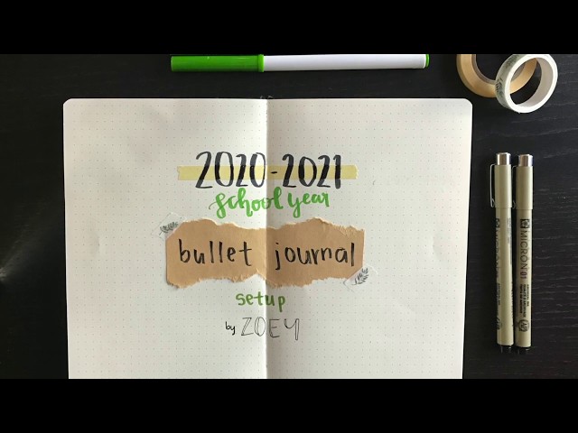 2020-2021 schoolyear bullet journal set-up